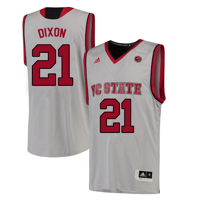 Men #21 Danny Dixon NC State Wolfpack College Basketball Jerseys Sale-White - Click Image to Close